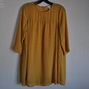 H&M Golden Yellow Babydoll Dress